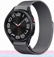 สาย Milanese สำหรับ Samsung Galaxy Watch 6 Classic 43Mm 47Mm Galaxy Watch 6/5/4 40Mm 44Mm Galaxy Watch 4 Classic 46Mm 42Mm ไม่มีช่องว่างสายข้อมือโลหะสำหรับ Galaxy Watch 5 Pro 45Mm Band