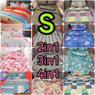 SINGLE Cotton Fitted Bedsheet&amp;Comforter Set / Cadar&amp;Selimut Set / 床单&amp;被单套装