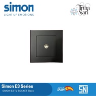 Simon E3 TV Socket Black