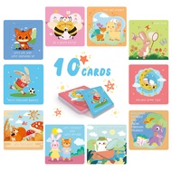 New Style Lunch Card Children Lunch Box Encouragement Note Cartoon Cute Writable Student Inspiration