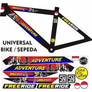 UNIVERSAL BIKE MOTIF VARIATION STRIPING STICKER ADVENTURE BIKE STICKER/ BMX BIKE STICKER MOTIF/ MTB 