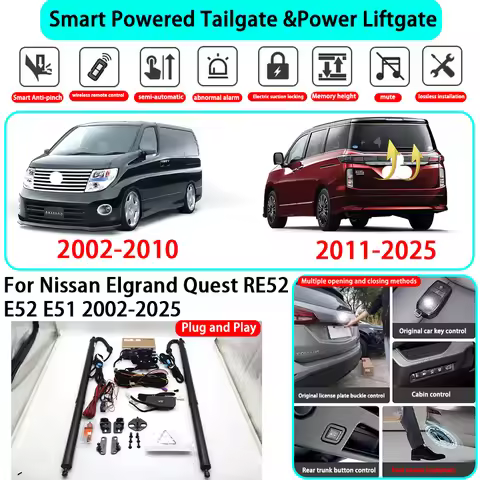 for Nissan Elgrand Quest RE52 E52 E51 2002-2025 Smart Automatic Powered Tailgate Electric Power Tail