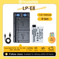 LP-E8 rechargeable battery+LCD digital display dual charger for Canon EOS Rebel T3i T2i T5i 600D 550