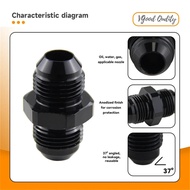 8AN to 8AN Male Male Thread Coupler Union Straight Hose Adapter 2PCS Black/Blue