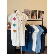 Only.Fashion Flower Denim Dress 5566
