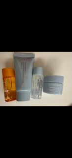 乾燥啱用， 全新 Laneige 基礎套裝， 一套四件， 有水庫補濕微質酸洗面乳、細膚水、面霜、抗氧淨白肌底液, 售$159包郵