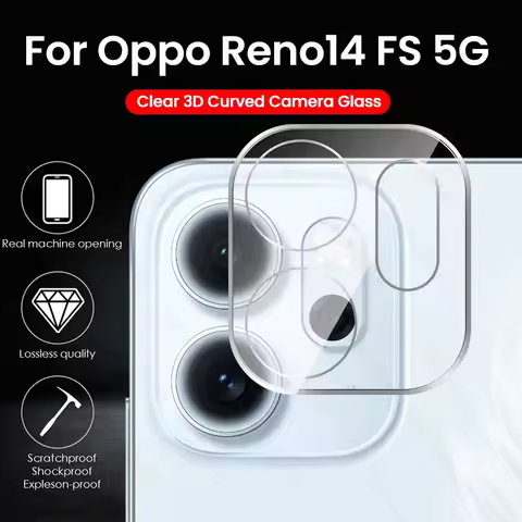 Reno 14FS 14F 14 Case 3D Curved Tempered Glass Camera Protector For Oppo Reno14FS Reno14F Reno14 FS 