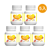 [薇爾艾伯] 高單位維他命C-西印度櫻桃萃取好吃C片口含錠 (60入/瓶) -5入組