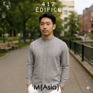 417Edifice-Chest 41.5-Flannel Shirt-Second-Hand-Chinese Collar