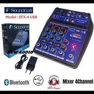 terlaris mixer audio mini 4 channel bisa bluetooth usb