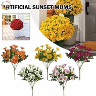 PEWANYMX 5  Artificial Daisy Bouquet, Bendable Stems Waterproof Artificial Chrysanthemums, Vivid Sun