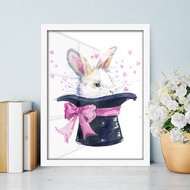 Watercolor Rabbit Art POP ART Decor Poster