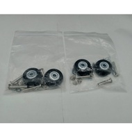 Luggage Wheels 2 pcs 40 mm Wheels Pairs Black Flexible Luggage Wheels Repair Kits Suitcase
