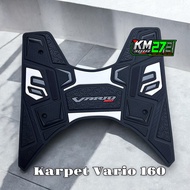 KM272 ALAS PIJAKAN KARPET MOTOR HONDA VARIO 160 ABS/CBS BAHAN KARET PREMIUM ANTI LICIN