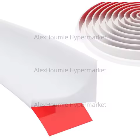 Shower Threshold Water Dam Barrier Collapsible Self-Adhesive Water Blocker Stopper for Floor Bathroo