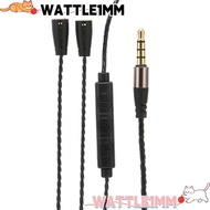 WATTLE1MM Headphone Audio Cord, with Volume Control and Mic Function 3.5mm Plug Braided Wire, Plug a