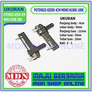 4cm mono sliding potentiometer B100K 100k legs 2 - 1