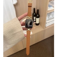 Metal Stitching Leather Strap for iWatch Leather Band S10 46mm iWatch Strap 45mm S9/8/7 41mm Ladies 