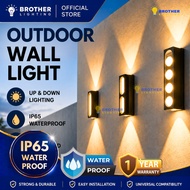 【IP65】LED Wall Light Outdoor/Indoor Waterproof IP65 Lampu Dinding Up Down Wall Light Garden Lamp