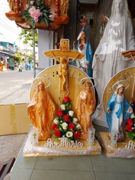 Bộ bàn thờ Thiên Chúa là tình yêu gắn đèn hào quang neon sign trang trí 30cm nhiều màu