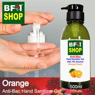 Anti Bacterial Hand Sanitizer Gel with 75% Alcohol  - Orange Anti Bacterial Hand Sanitizer Gel - 500ml