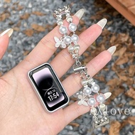 Double Pearl Strap for Huawei Band 11 Pro 10 9 8 Wristband Butterfly Bracelet for Honor Watch 9 7 6 