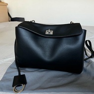 全新BALENCIAGA巴黎世家Rodeo黑色銀扣小號