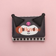Tôi Biết Sanrio Kuromi Giai Điệu Ví đựng xu Túi nhỏ sáng tạo Ví Ví da PU quà tặng bé gái đựng thẻ củ