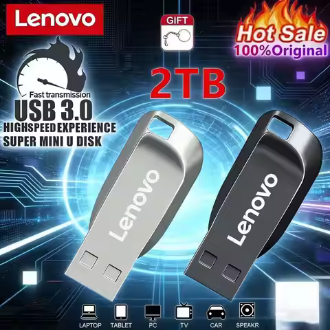 Lenovo 2TB USB Portable 3.0 USB Drive Waterproof Memory 1TB Flash Drive 512GB USB Flash Drive High S