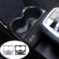 ABS Car Center Control Water Cup Holder Scratch Resistant Panel Sticker Trim Cover Fit For BMW X1 U1