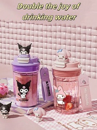 Sanrio: [ฉบับจำกัด] ขวดน้ำหนานพิเศษ ถุงหุ้มฉนวน - แก้วสแตนเลส 40oz พร้อมฝาปิดและหลอด เหมาะสำหรับ เคร