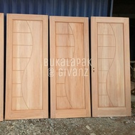 Kusen dan daun pintu minimalis kayu mahoni - Model no 2 Berkualitas