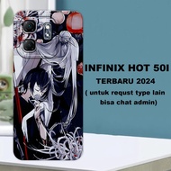 CC13 Flexible rubber softcase/ for infinix hot 50i 2024 anime character Motif latest infinix hot 50i