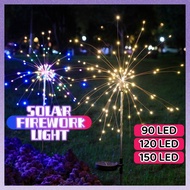90/120/150LED Firework Flower Light Solar Night Sensor Outdoor Waterproof Lantern String Fairy Light