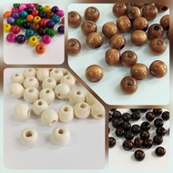 Round Wooden Beads For DIY Work Size 4 5 6 8 10 12 14 Mm Available In Many Colors (100g)