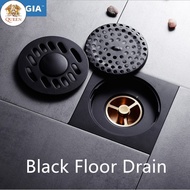 QC Black Washing Machine Floor Drain Heavy Duty Cover Home Bathroom Shower Drainer Thickened Waste F