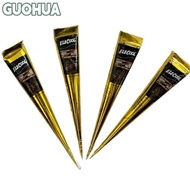 IKESOMUE Henna Paste Cone, Black Brown Temporary Henna Tattoo Cream, Henna Tattoo Cream Easy-To-Use 