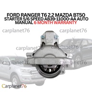 FORD RANGER T6 2.2 MAZDA BT50 STARTER 5/6 SPEED AB39-11000-AA AUTO MANUAL 6 MONTH WARRANTY