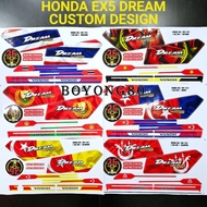HONDA EX5 / EX5 DREAM CUSTOM DESIGN BODY STICKER THAILAND / VIETNAM / KEDAH / SELANGOR / KELANTAN / 
