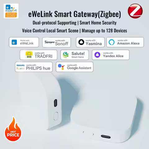Ewelink MultiMode ZigBee Gateway Hub Wireless For Smart home Bar Hotel with Alexa Alice Google Assis