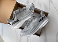 🔝HOKA ONE ONE clifton 9 灰色跑鞋 男女同款