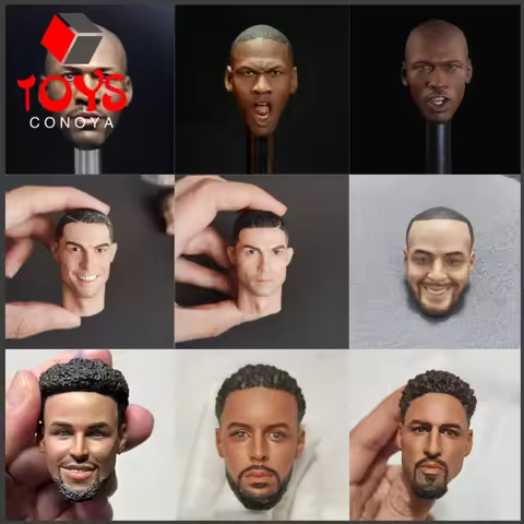 1/6 Scale Basketball Football Player Head Sculpture Male Carving Model Fit 12-inch Action Figures Bo