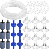 Shappy 6.5 Feet Standard Airline Tubing Air Pump Accessories for Fish Tank, 2 Bubble Release Air Sto