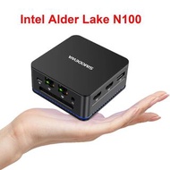 2024全金金屬迷你桌上電腦Intel N100  DDR5 12GB WIFI6 BT5.三顯示雙網口Windows 11 Pro