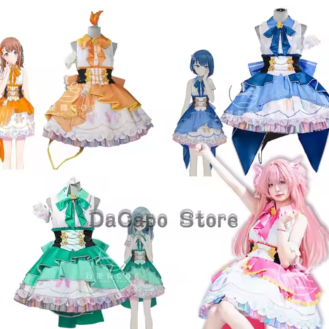 Hanasato Minori Cosplay Momoi Airi Cosplay Costume MORE JUMP MMJ Cute Girls Skirt Dress Uniform Wig 