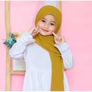pashmina anak polos ceruty babydoll / jilbab pashmina 160x55 anak