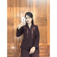 Embroidered 2 flowers + 2 bags