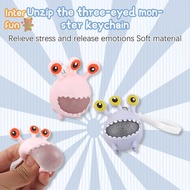 [InterfunS] Cartoon Dinosaur Squeeze Bubble Monster Stress Relief Toy Keychain Squeeze Pinch Ball Squishy Toy [NEW]