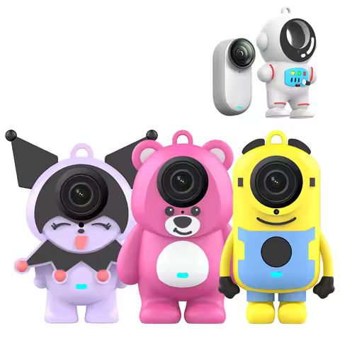 Cartoon Shape Silicone Protector Cover Compatible with Insta360 GO 3, Portable Anti-Drop Camera Skin