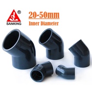 5pc Sanking PVC Elbow 45 Degree Aquarium Adapter PVC Pipe Fittings DIN Pipe Connector